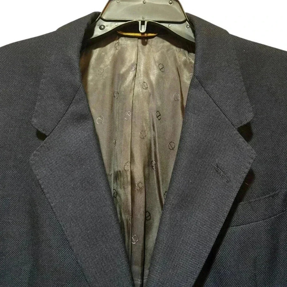 Vintage Christian Dior Men's Suit Dark Blue size 42 #066 - Picture 2 of 8